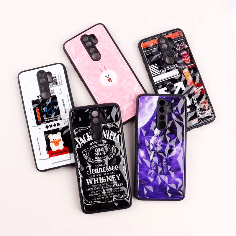 قاب طرحدار پشت برجسته محافظ لنزدار Xiaomi Redmi Note 8 Pro