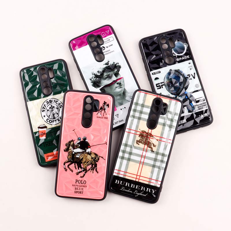 قاب طرحدار پشت برجسته محافظ لنزدار Xiaomi Redmi Note 8 Pro