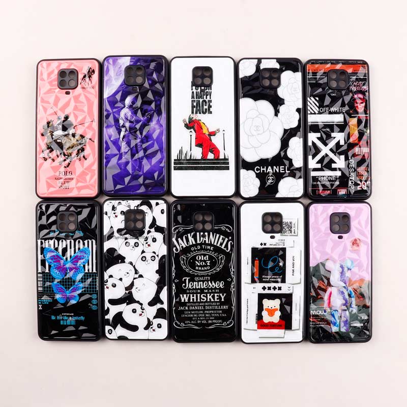 قاب طرحدار پشت برجسته محافظ لنزدار Xiaomi Redmi Note 9 Pro