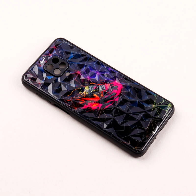 قاب طرحدار پشت برجسته محافظ لنزدار Xiaomi Redmi Note 9 Pro