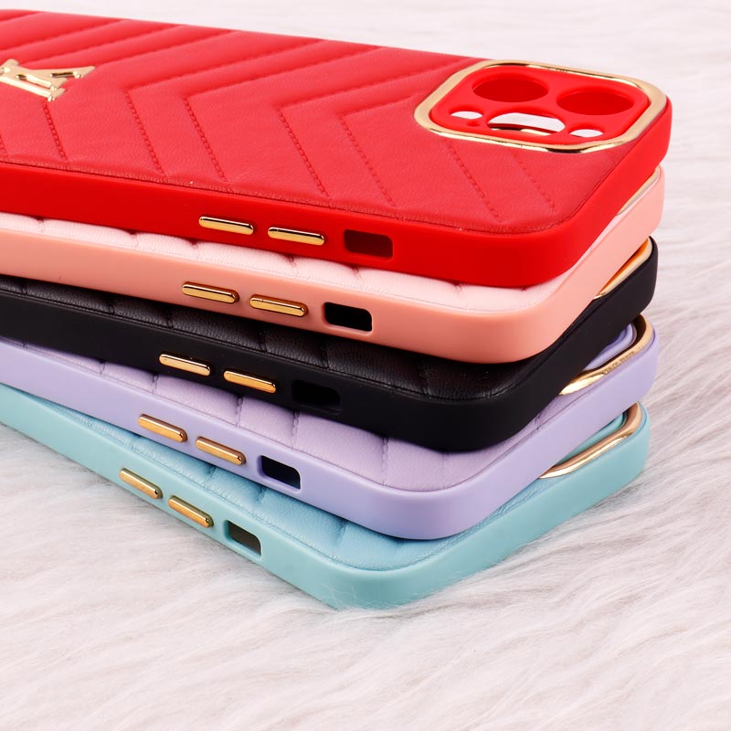 قاب پافر چرمی لوزی محافظ لنزدار iPhone 12 Pro Max
