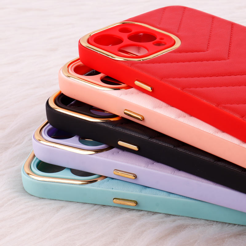 قاب پافر چرمی لوزی محافظ لنزدار iPhone 12 Pro Max