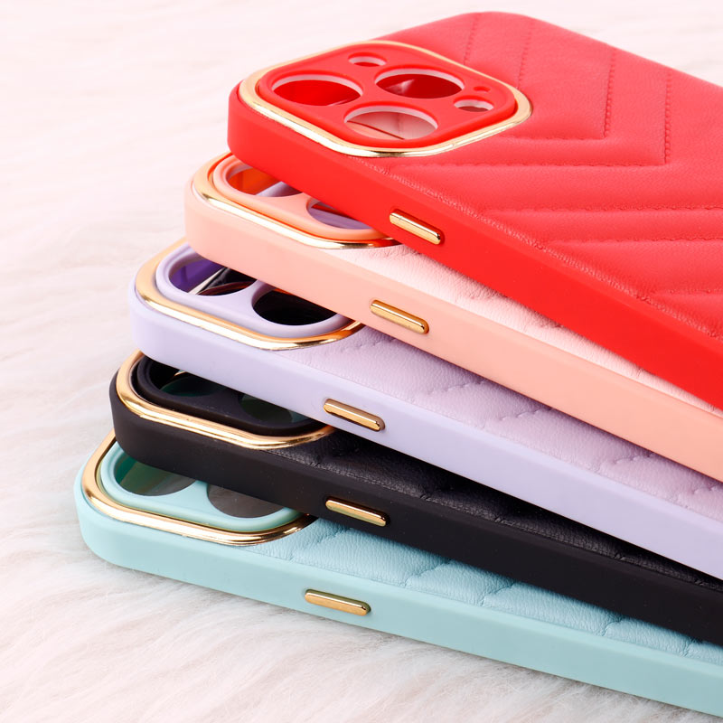 قاب پافر چرمی لوزی محافظ لنزدار iPhone 13 Pro Max