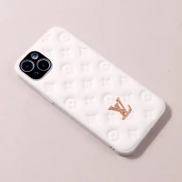 قاب پافر چرمی LV محافظ لنزدار iPhone 14 Plus