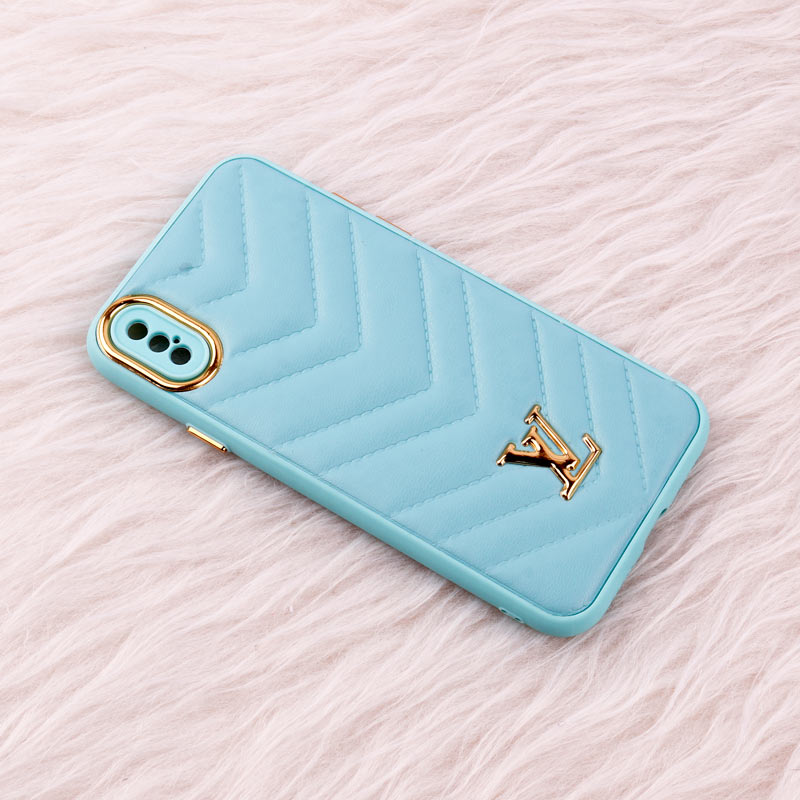 قاب پافر چرمی لوزی محافظ لنزدار iPhone X