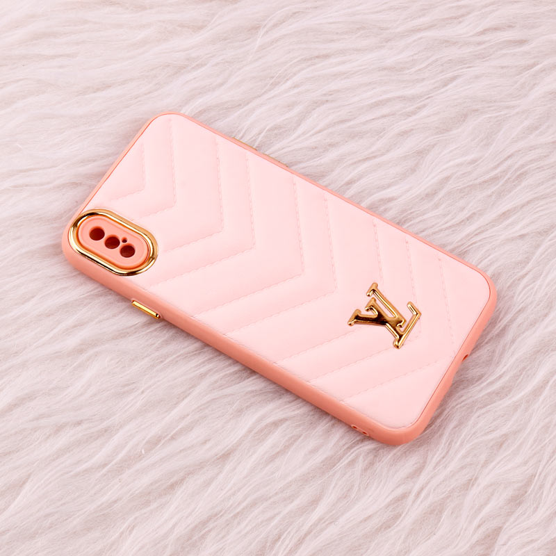قاب پافر چرمی لوزی محافظ لنزدار iPhone X