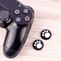 روکش آنالوگ دسته بازی Play Station/XBOX طرح رد پا سفید زمینه مشکی