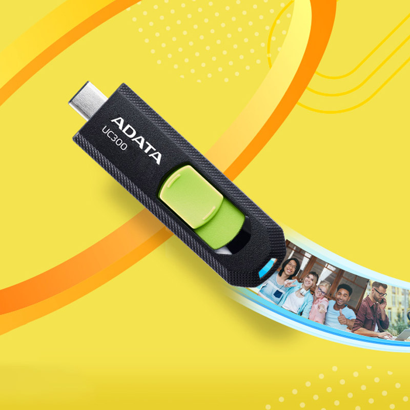 فلش 64 گیگ ای دیتا ADATA UC300 OTG Type-C