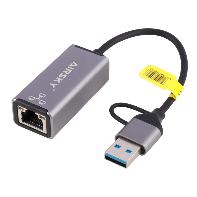 تبدیل Type-C /USB3.0 به LAN آیفورتک Airsky