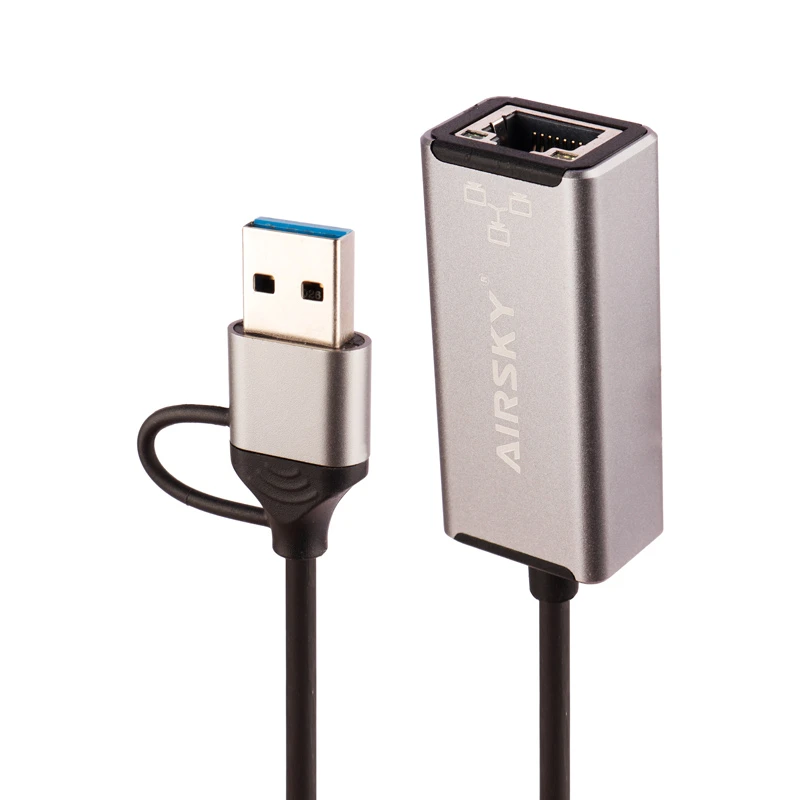 تبدیل Type-C /USB3.0 به LAN آیفورتک Airsky