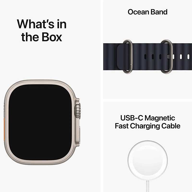 ساعت هوشمند اپل سری Apple Watch 49mm Titanium Case Midnight Ocean Band GPS + Cellular Ultra