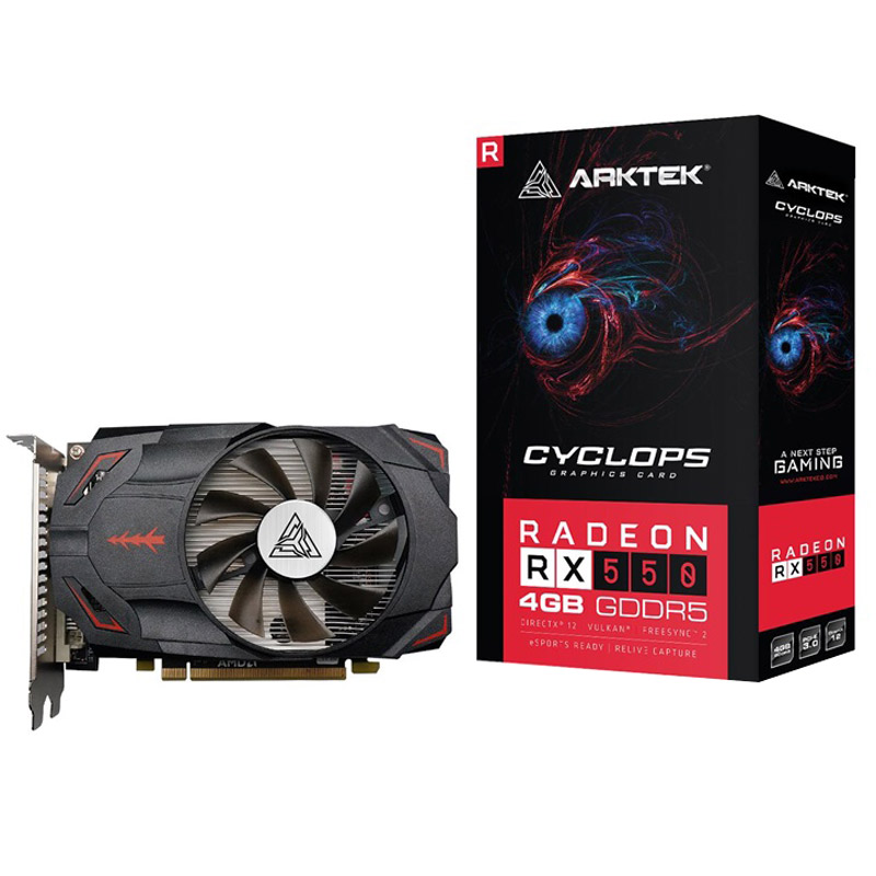 کارت گرافیک Arktek Cyclops Radeon RX550 DP 4GB GDDR5 128Bit