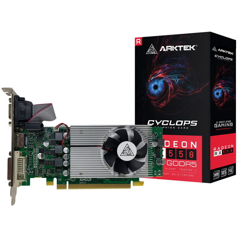 کارت گرافیک Arktek Cyclops Radeon RX550 LP 4GB GDDR5 128Bit