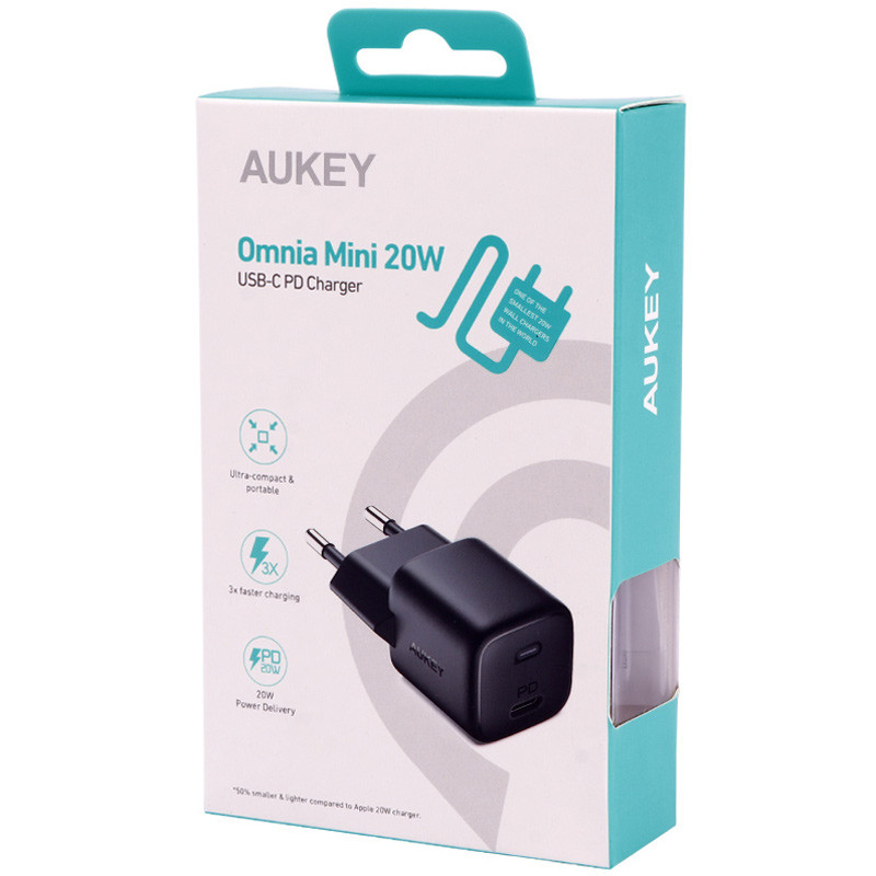 کلگی فست شارژ Aukey PA-B1 GaN 3A QC PD 20W Type-C