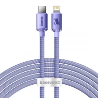 کابل تبدیل فست شارژ Baseus Crystal shine CAJY00030 Type-C to Lightning PD 20W 2m