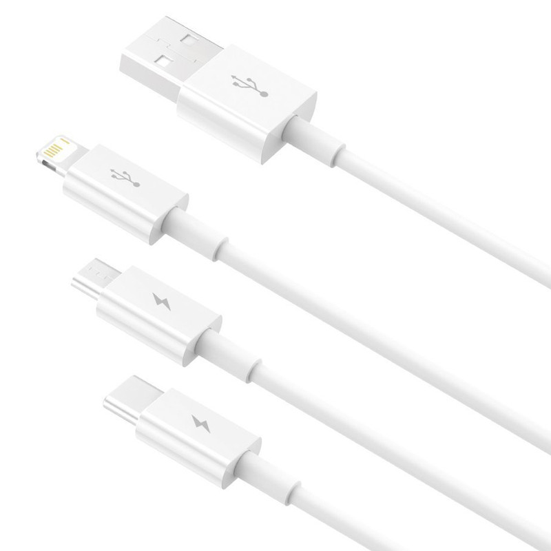 کابل 3 سر فست شارژ Baseus Superior Series CAMLTYS-0 3.5A 1.5m