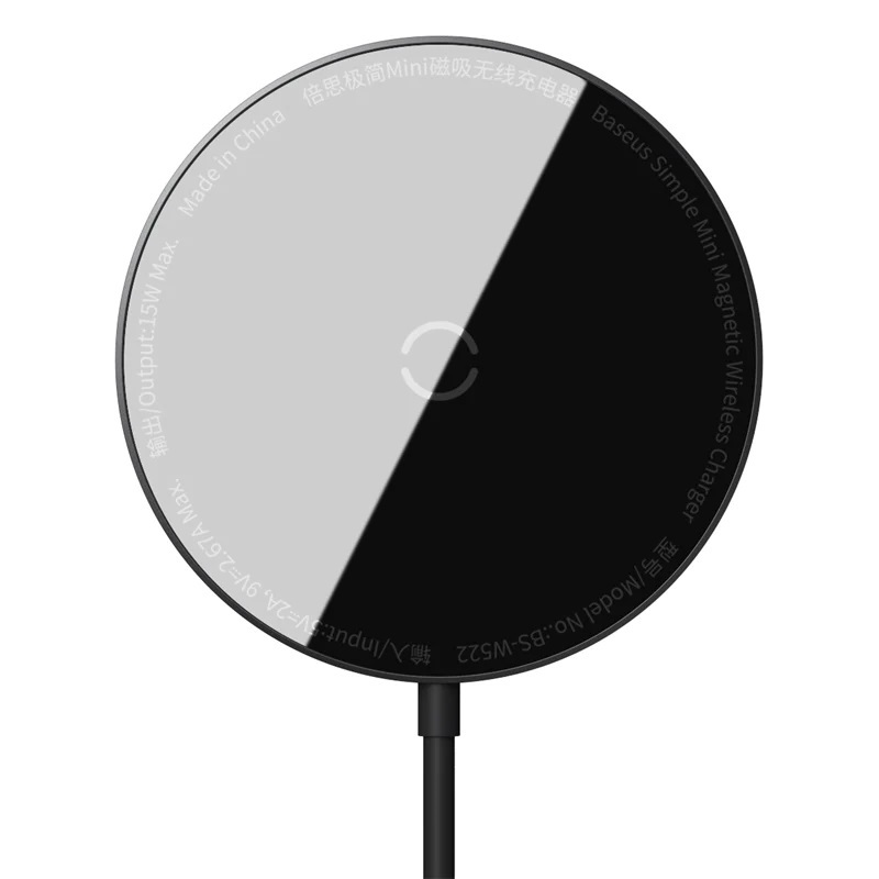 شارژر بی سیم فست شارژ Baseus Simple Mini Magnetic WXJK iP12 Series 15W