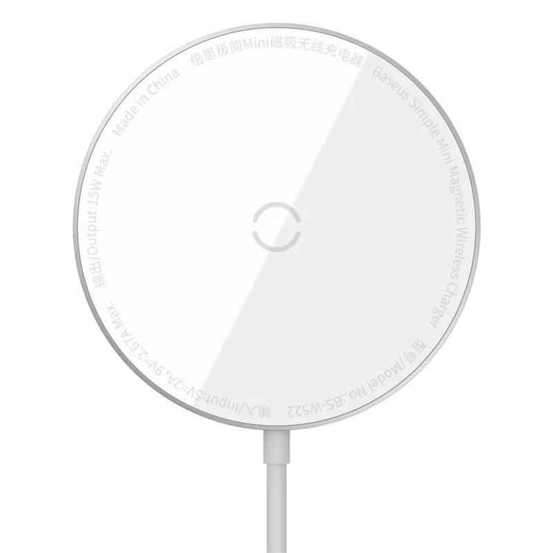 شارژر بی سیم فست شارژ Baseus Simple Mini Magnetic WXJK iP12 Series 15W