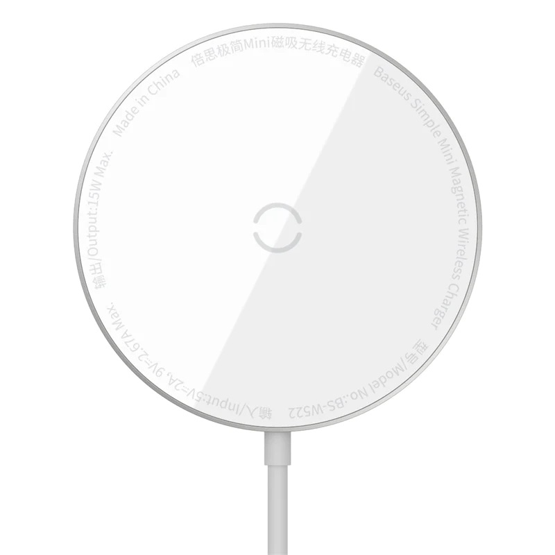 شارژر بی سیم فست شارژ Baseus Simple Mini Magnetic WXJK iP12 Series 15W