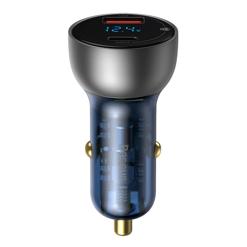 شارژر فندکی فست شارژ Baseus TZCCKX-0G 5A QC4.0 PD 65W + کابل تبدیل تایپ سی