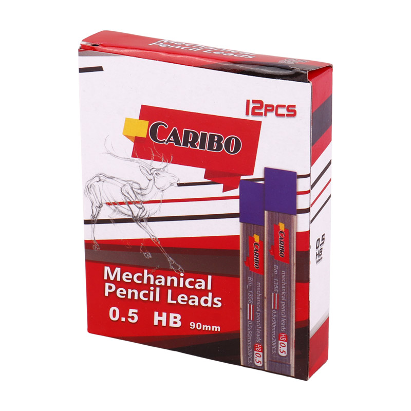 نوک مداد نوکی Caribo BM-1356 0.5mm HB بسته 12 عددی