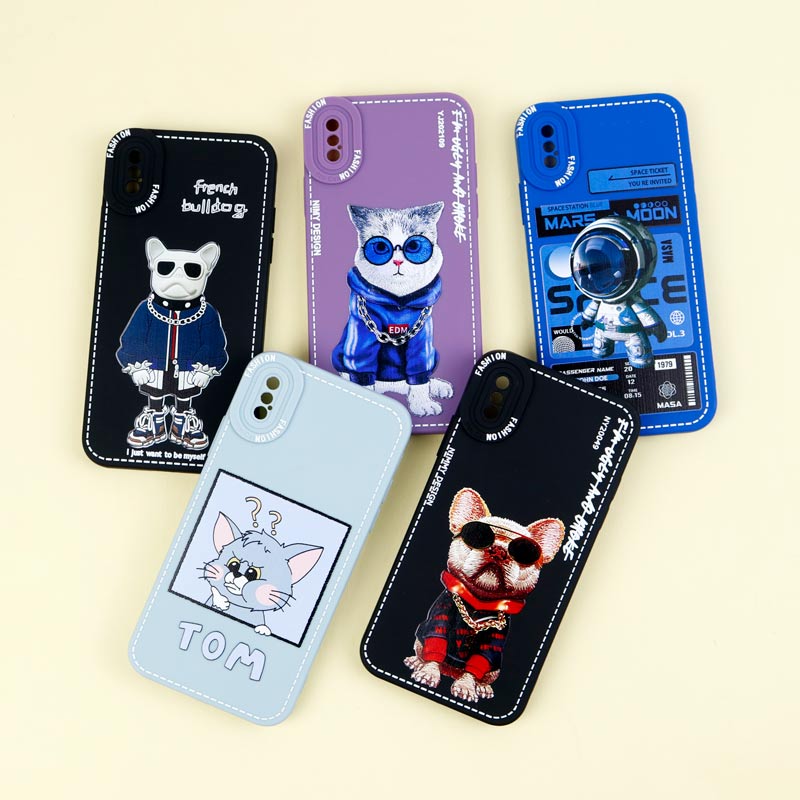 قاب محافظ لنزدار طرح دوخت iPhone X