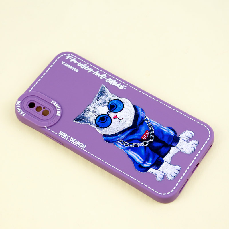 قاب محافظ لنزدار طرح دوخت iPhone X
