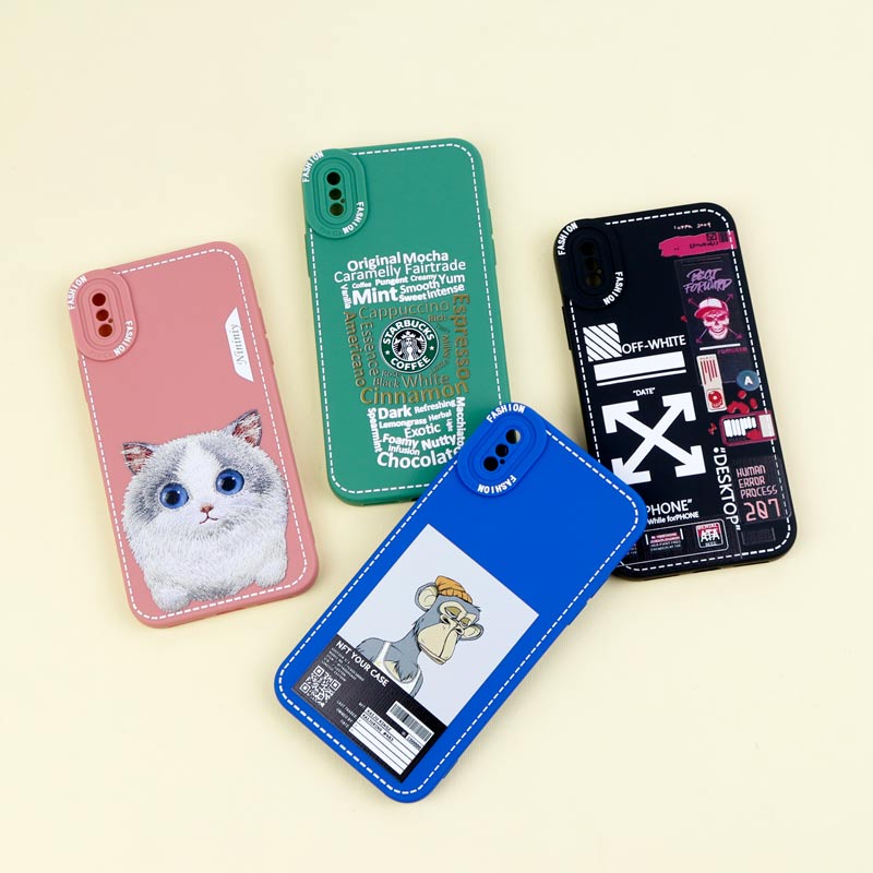 قاب محافظ لنزدار طرح دوخت iPhone X
