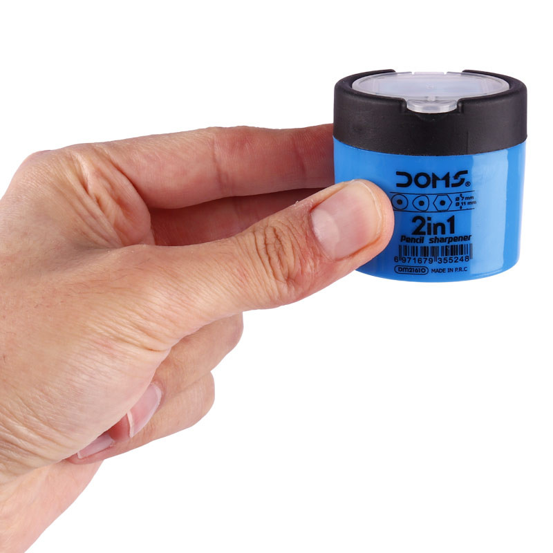 تراش پلاستیکی مخزن دار Doms DM21610 بسته 12 عددی