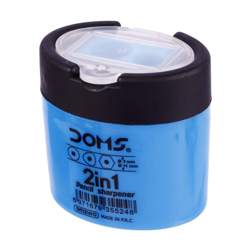 تراش پلاستیکی مخزن دار Doms DM21610 بسته 12 عددی