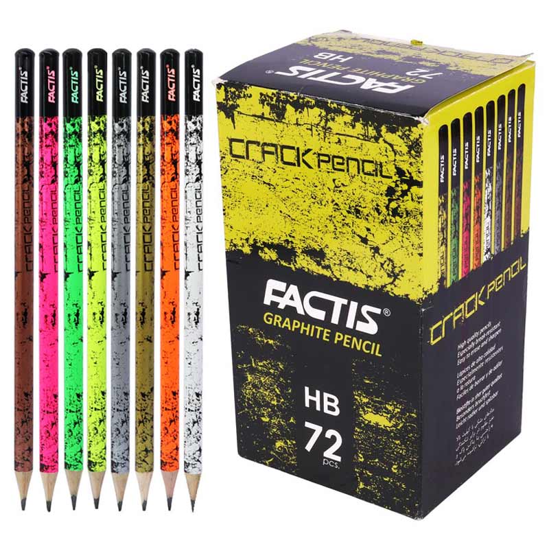 مداد مشکی فکتیس Factis Crack Pencil بسته ۷۲ عددی