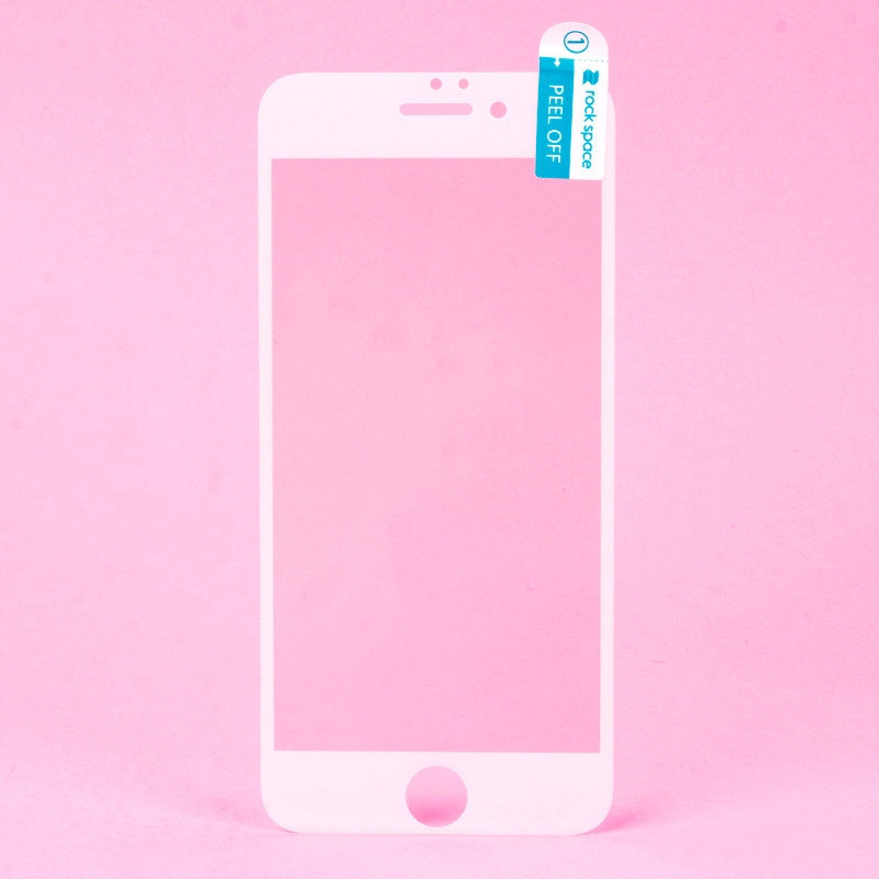 گلس Rock Space آیفون iPhone 6 / 6s سفید + 2 عدد برچسب پشت