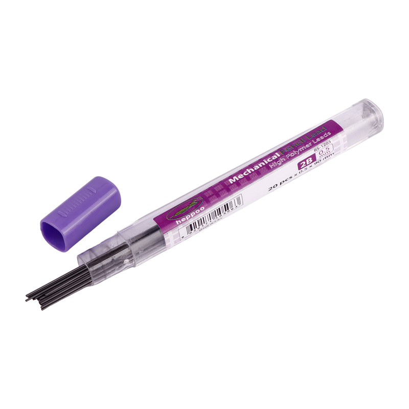 نوک مداد نوکی Heppoo RS-1203 0.5mm 2B بسته 12 عددی