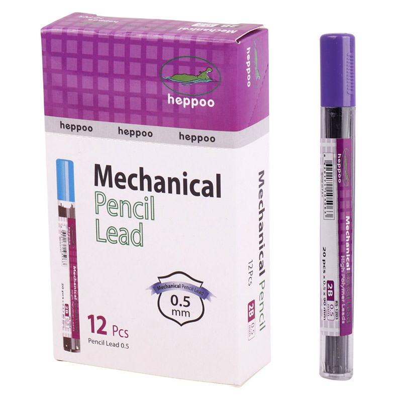 نوک مداد نوکی Heppoo RS-1203 0.5mm 2B بسته 12 عددی