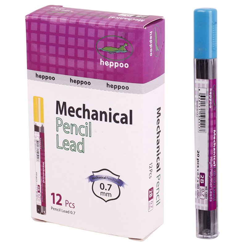 نوک مداد نوکی Heppoo RS-1203 0.7mm 2B بسته 12 عددی