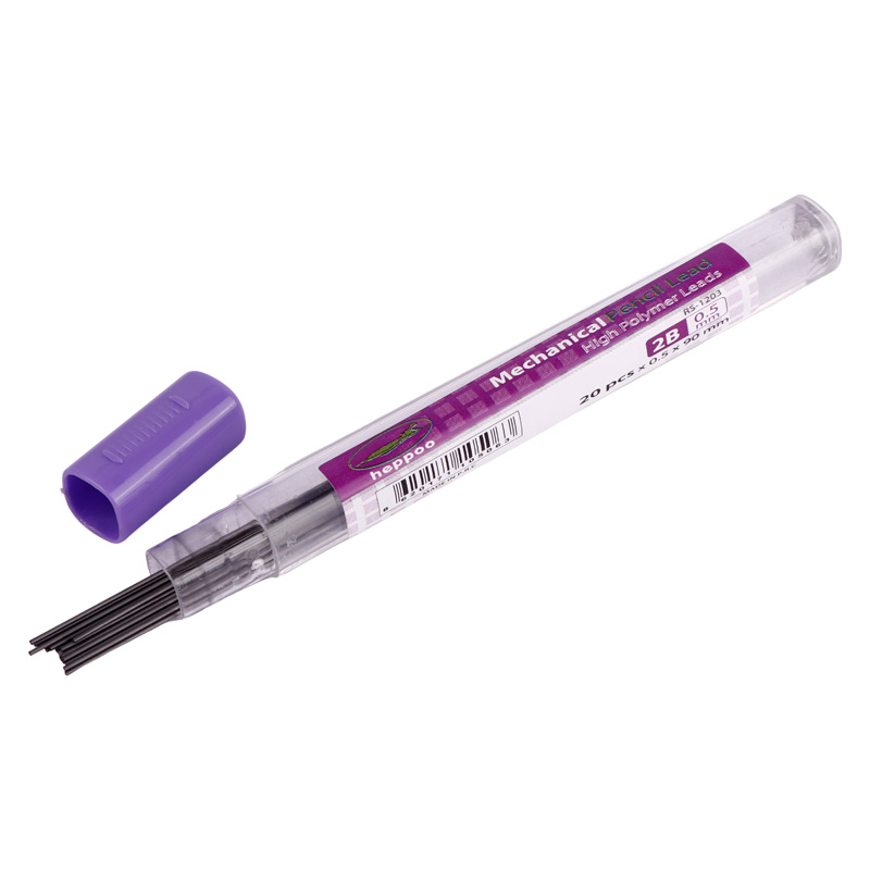 نوک مداد نوکی Heppoo RS-1203 0.7mm 2B بسته 12 عددی