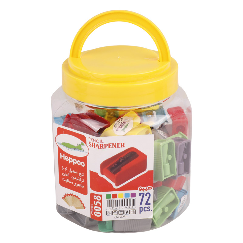تراش پلاستیکی Heppoo RS-0058 بسته 72 عددی