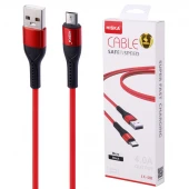 کابل میکرو یو اس بی فست شارژ 4 آمپر هیسکا LX-301 طول 1 متر