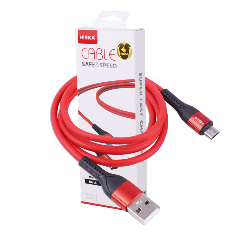 کابل میکرو یو اس بی فست شارژ Hiska LX-301 4A 1m
