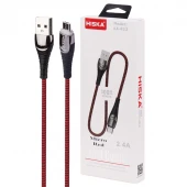 کابل میکرو یو اس بی فست شارژ 2.4 آمپر هیسکا LX-822 طول 1 متر