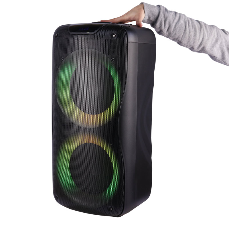 اسپیکر چمدانی بلوتوثی رم و فلش خور Hiska Party Box 1009 + میکروفون و ریموت کنترل