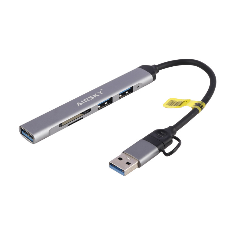 هاب 3 پورت Type-C/USB3.0 ایفورتک Airsky HC-77A