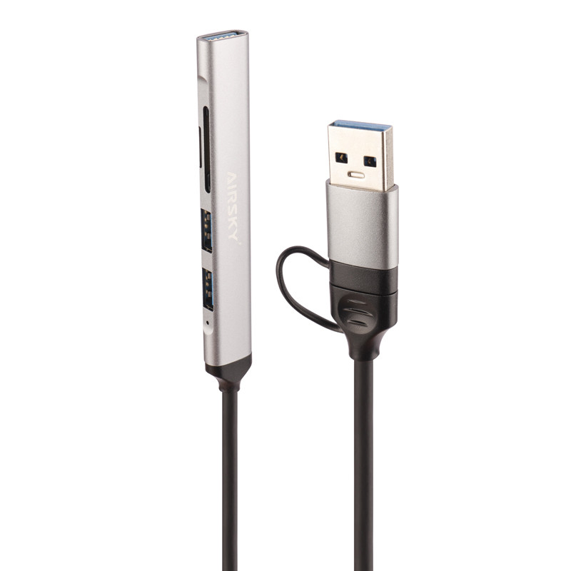 هاب 3 پورت Type-C/USB3.0 ایفورتک Airsky HC-77A