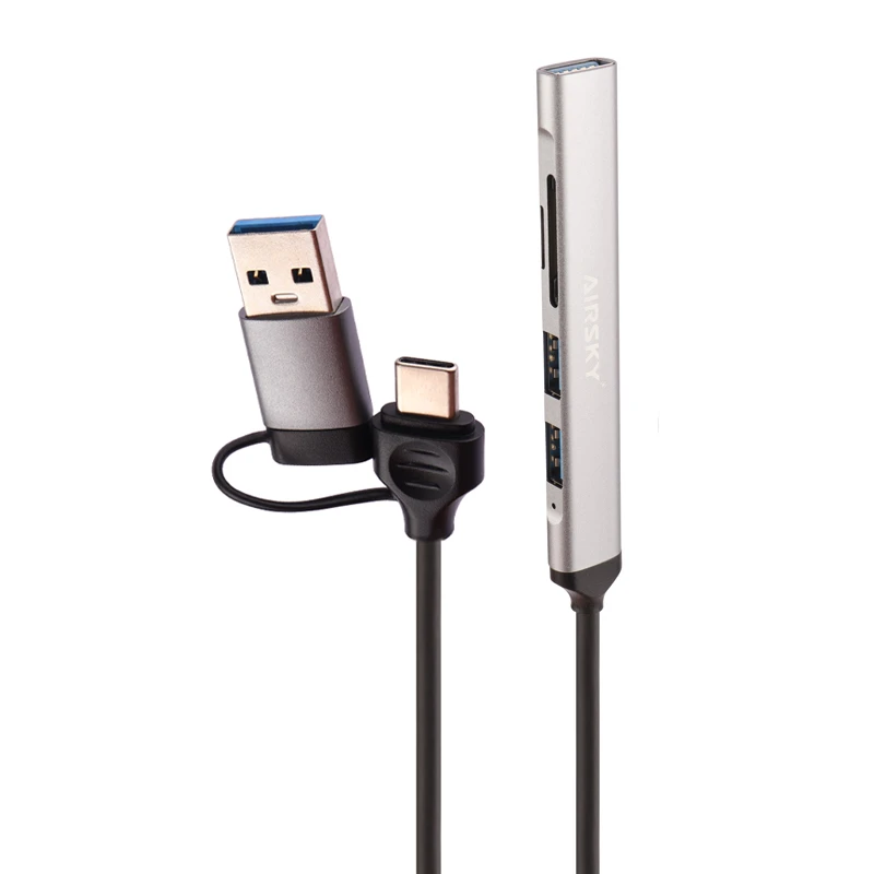 هاب 3 پورت Type-C/USB3.0 ایفورتک Airsky HC-77A
