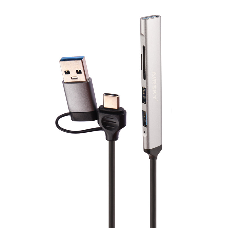 هاب 3 پورت Type-C/USB3.0 ایفورتک Airsky HC-77A