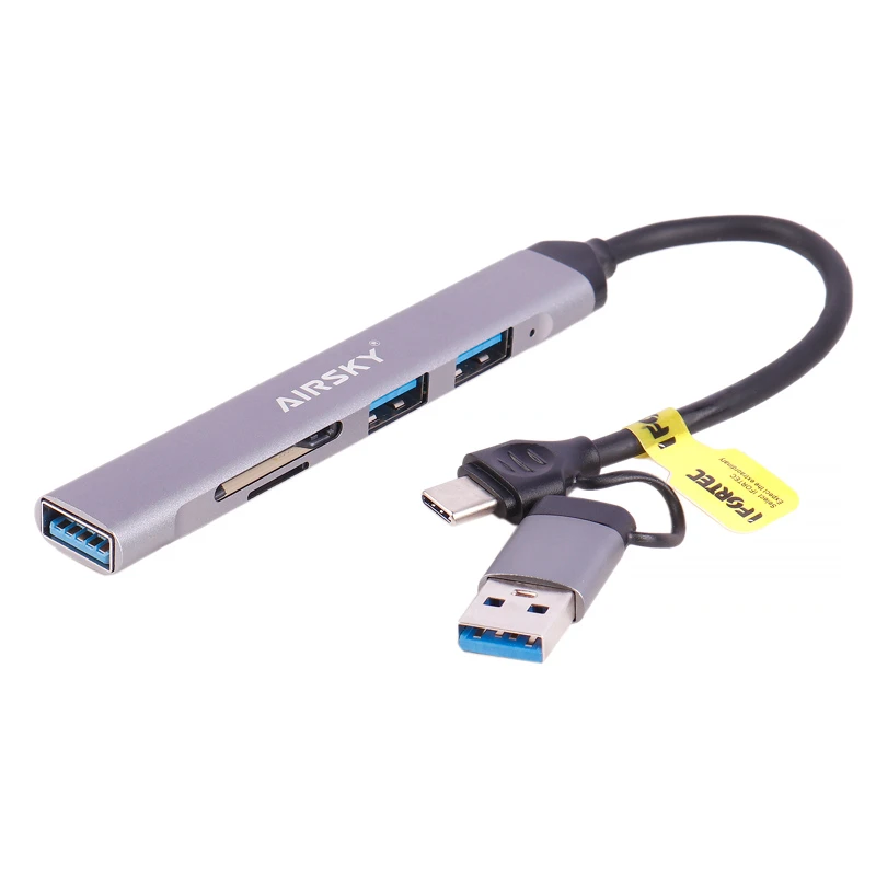 هاب 3 پورت Type-C/USB3.0 آی فورتک Airsky HC-77A