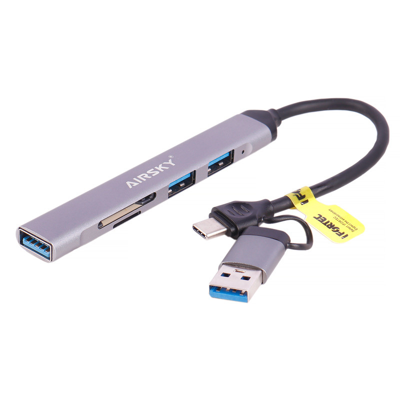 هاب 3 پورت Type-C/USB3.0 ایفورتک Airsky HC-77A