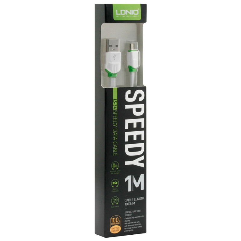 کابل میکرو یو اس بی فست شارژ Ldnio LS-34 2.4A 1m