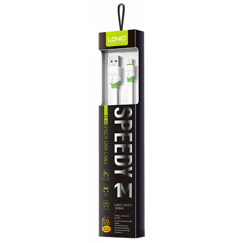 کابل آیفونی فست شارژ Ldnio LS-34 2.4A 1m