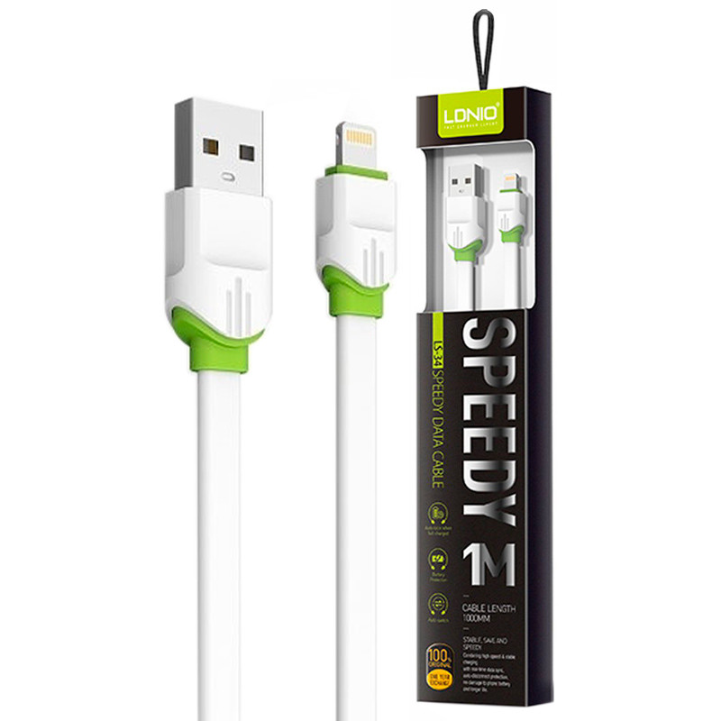 کابل آیفونی فست شارژ Ldnio LS-34 2.4A 1m